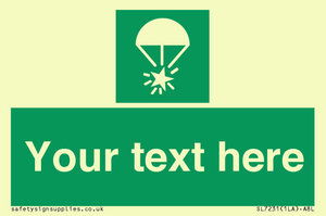 Custom sign safe condition Rocket parachute flare